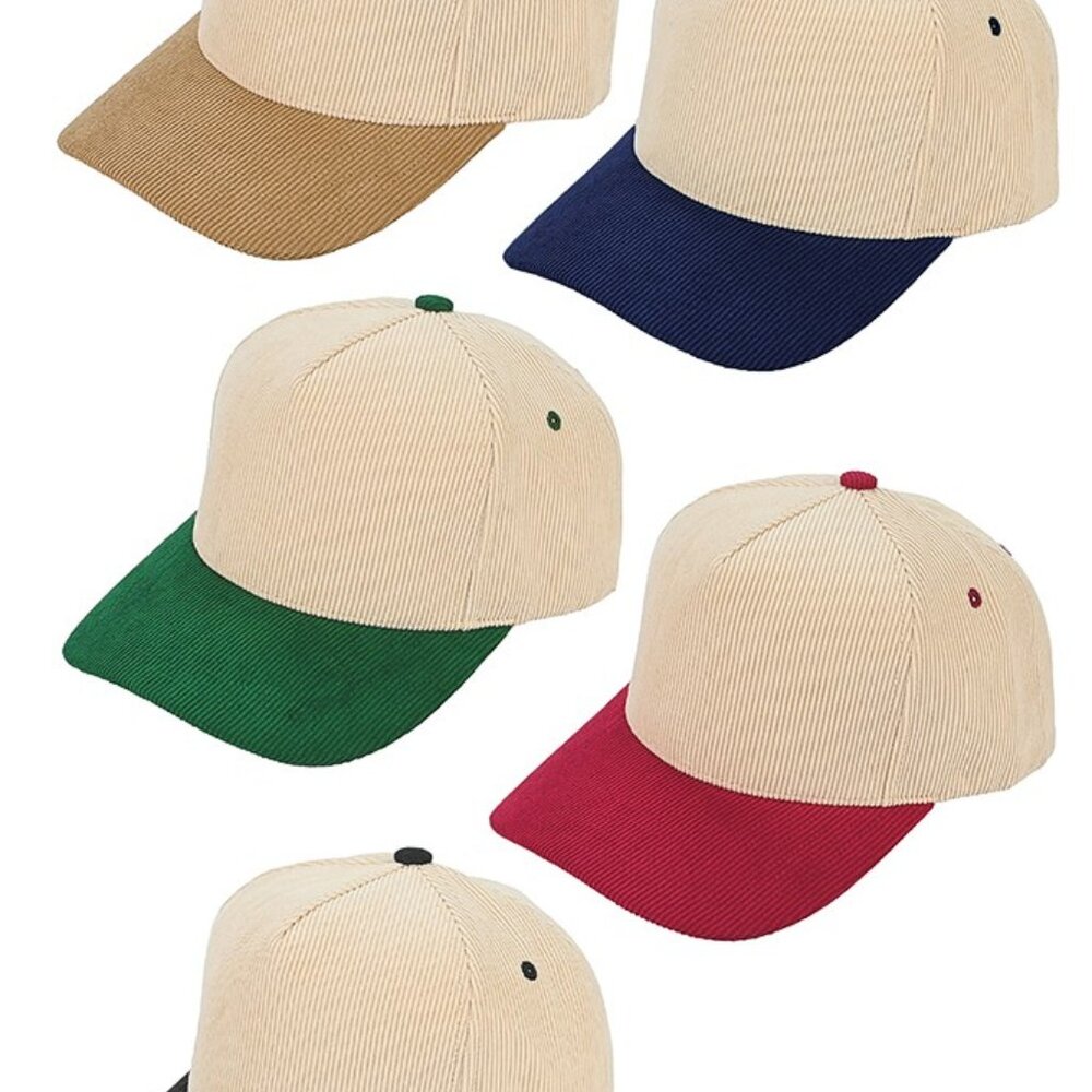 Two Tone Corduroy Trucker Cap Baseball Cap